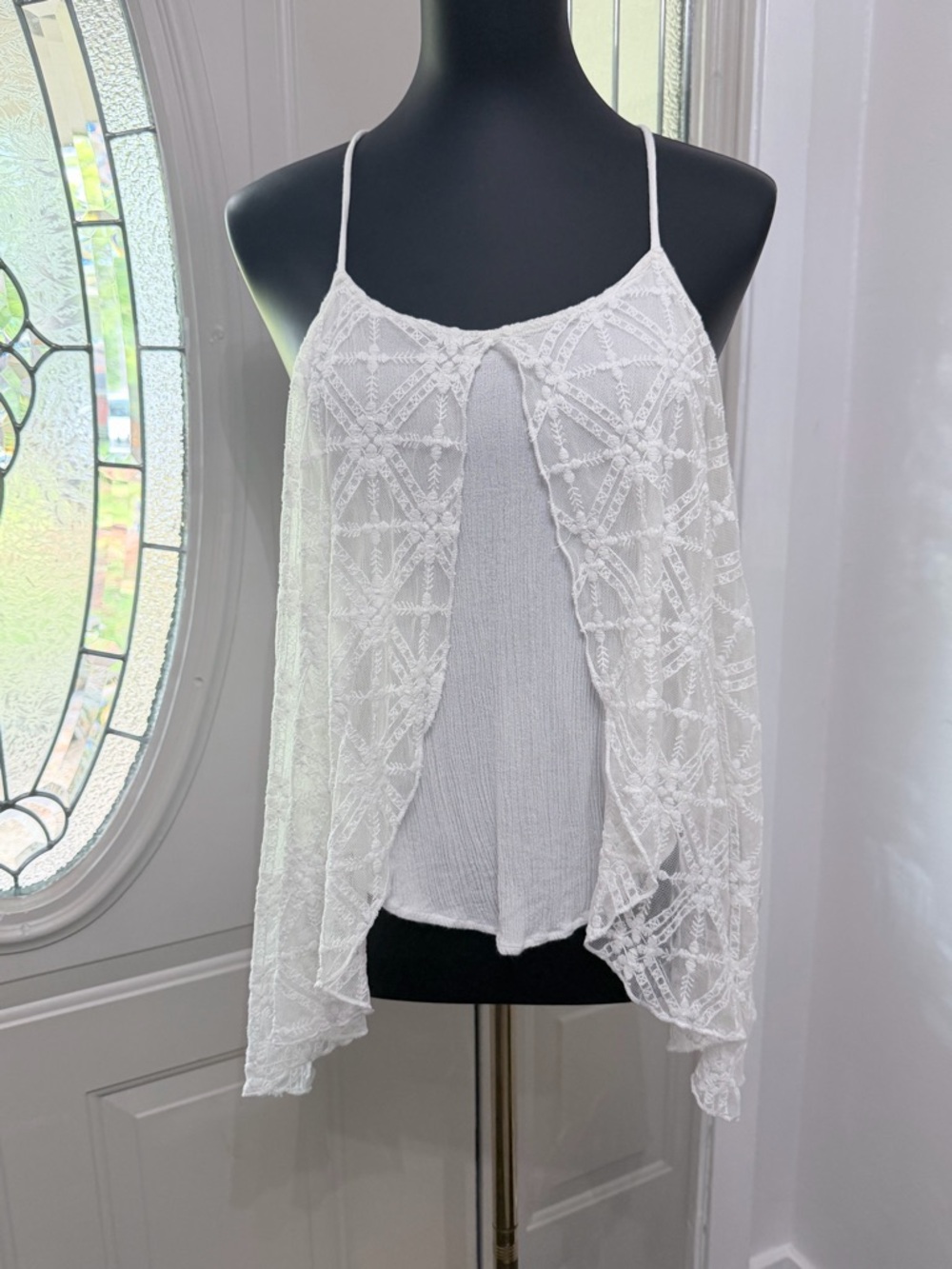 PPLA White Lace Layered Camisole